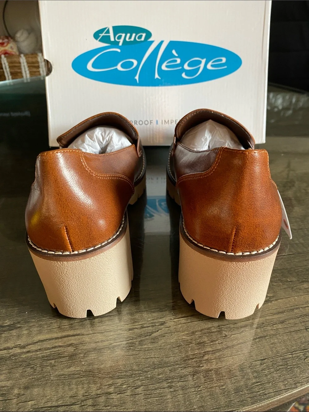 Aqua Women’s Brown Penny Loafers